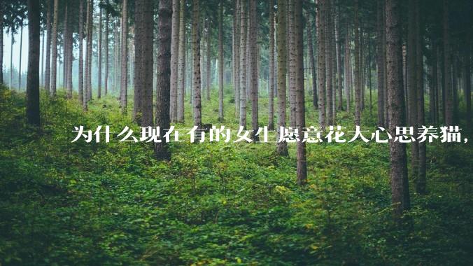 为什么现在有的女生愿意花大心思养猫，却不愿意养孩子呀?