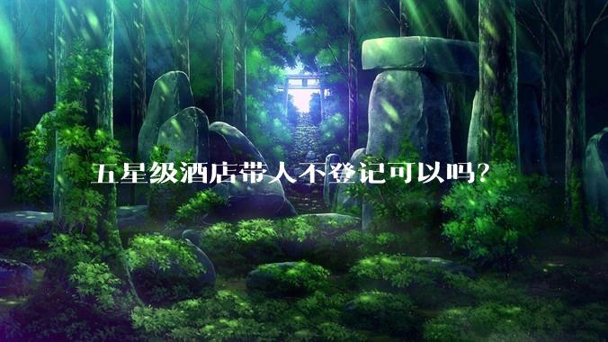 五星级酒店带人不登记可以吗？