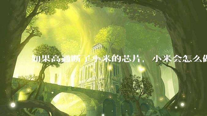 如果高通断了小米的芯片，小米会怎么做？