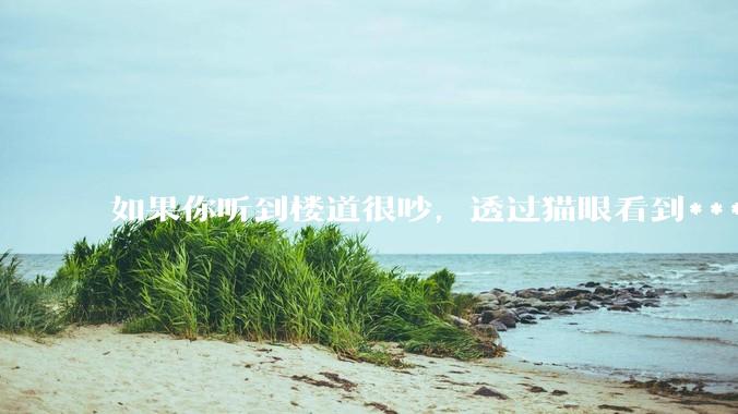 如果你听到楼道很吵，透过猫眼看到***犯正在疯狂***，突然***狂察觉到了你，准备破门而入，你会怎么办？